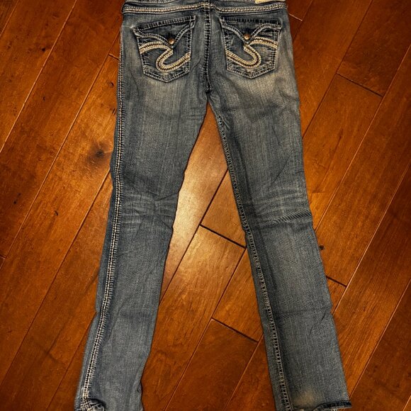 Silver Jeans McKenzie Flap | Ultra Low Rise Slim Bootcut | Size 28/34 | VGUC | - Picture 3 of 14